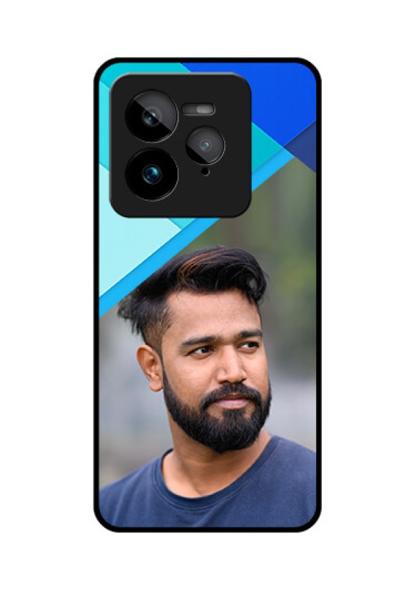 Realme GT 7 Pro Custom Glass Phone Case - Blue Pattern Design