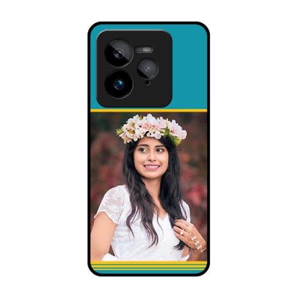 Realme GT 7 Pro Custom Glass Phone Case - Yellow and Blue Design