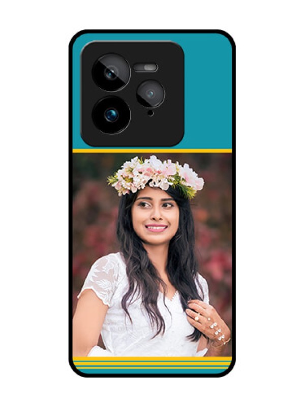 Custom Realme GT 7 Pro Custom Glass Phone Case - Yellow and Blue Design