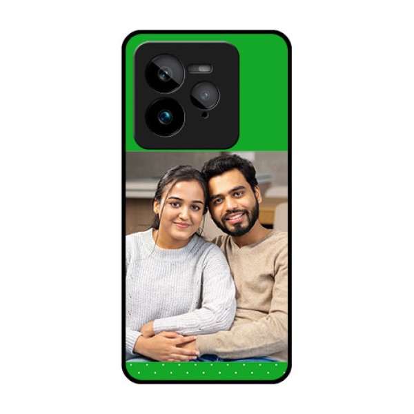 Realme GT 7 Pro Custom Glass Phone Case - Green Pattern Design