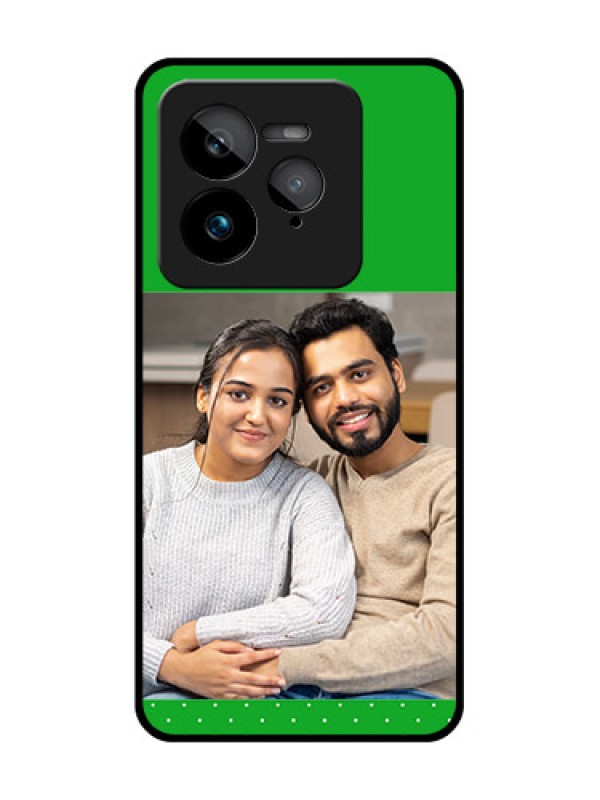 Custom Realme GT 7 Pro Custom Glass Phone Case - Green Pattern Design