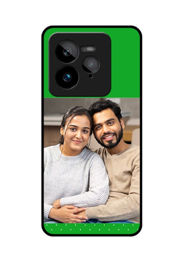 Realme GT 7 Pro Custom Glass Phone Case - Green Pattern Design
