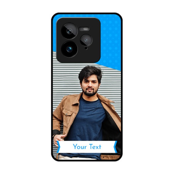Realme GT 7 Pro Custom Glass Phone Case - Simple Blue Color Design Realme GT 7 Pro Custom Glass Phone Case - Simple Blue Color Design