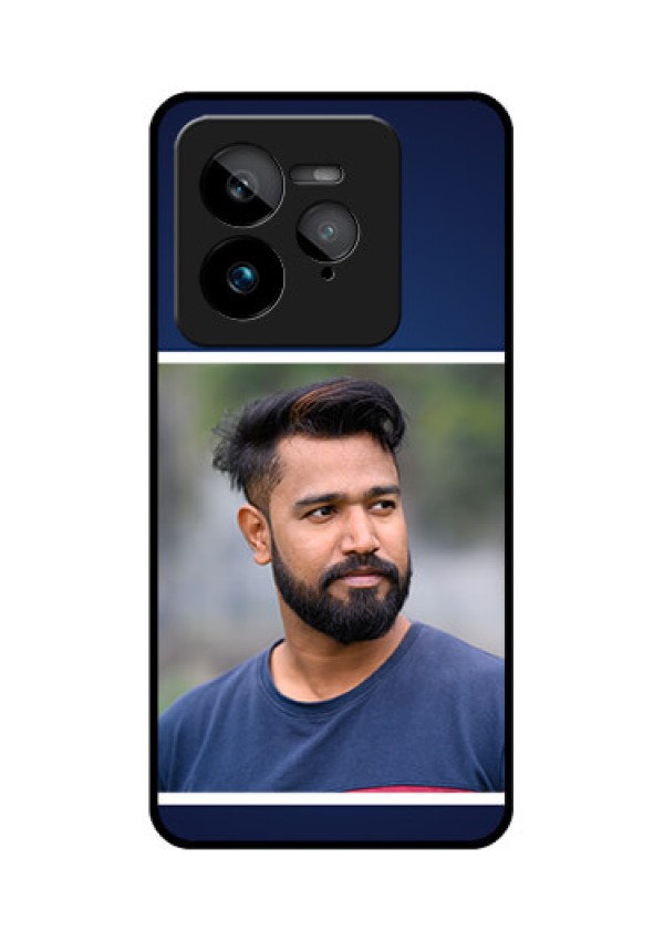 Realme GT 7 Pro Custom Glass Phone Case - Simple Royal Blue Design