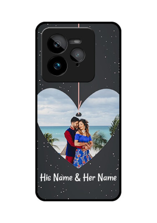 Realme GT 7 Pro Custom Glass Phone Case - Hanging Heart Design