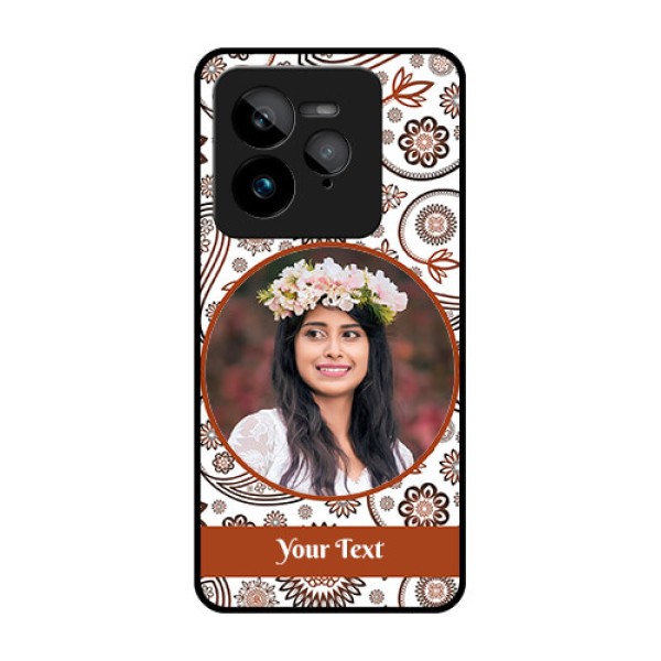 Realme GT 7 Pro Custom Glass Phone Case - Abstract Flower Design