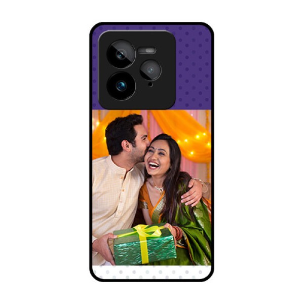 Realme GT 7 Pro Custom Glass Phone Case - Violet Colored Pattern Design