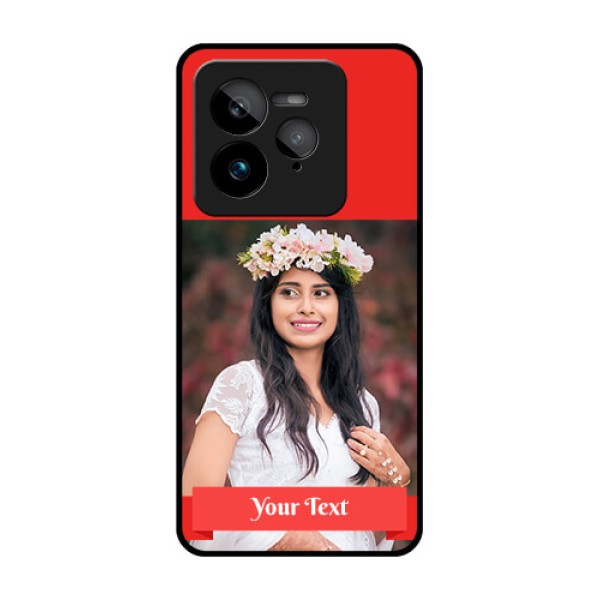 Realme GT 7 Pro Custom Glass Phone Case - Simple Red Color Design