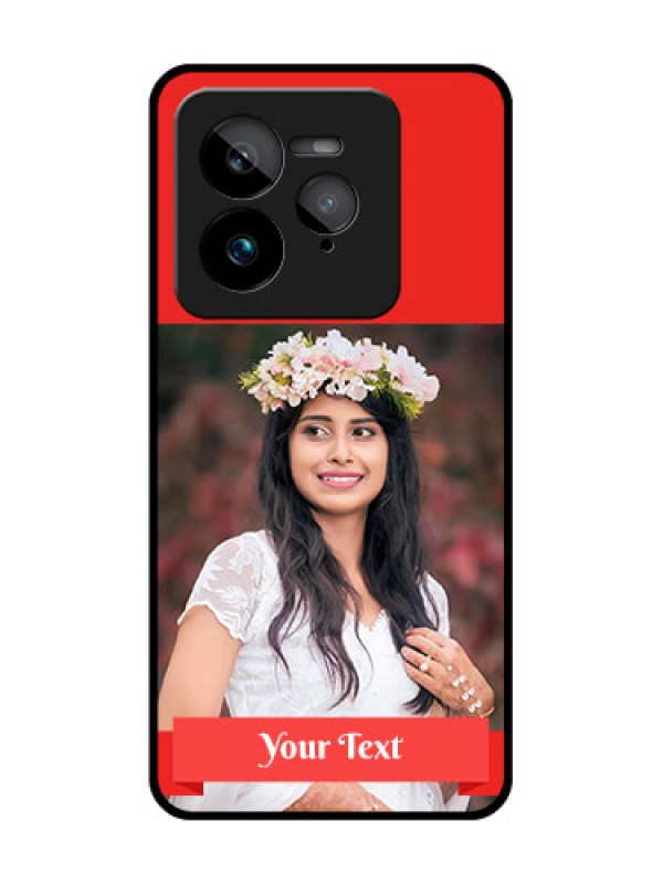 Custom Realme GT 7 Pro Custom Glass Phone Case - Simple Red Color Design