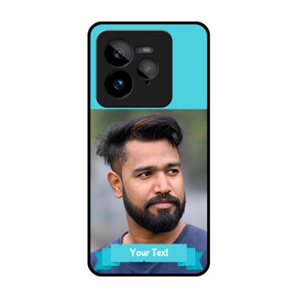 Realme GT 7 Pro Custom Glass Phone Case - Blue Color Design Realme GT 7 Pro Custom Glass Phone Case - Blue Color Design