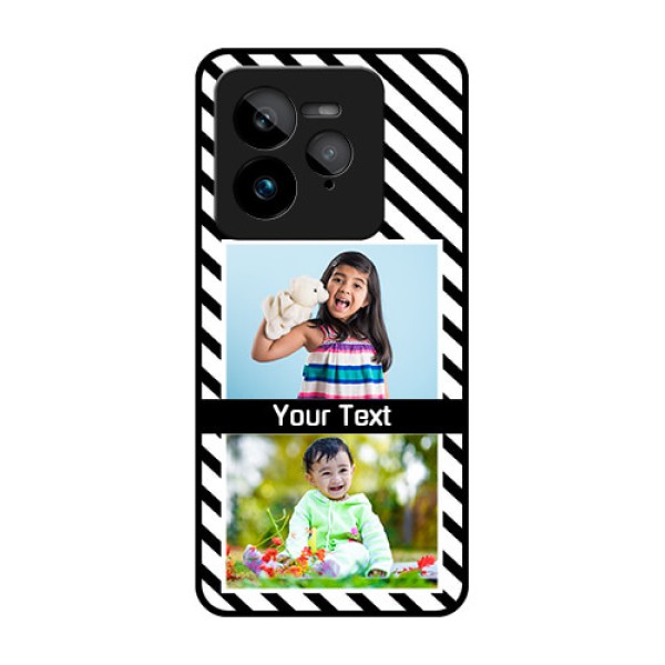 Realme GT 7 Pro Custom Glass Phone Case - Black And White Stripes Design Realme GT 7 Pro Custom Glass Phone Case - Black And White Stripes Design