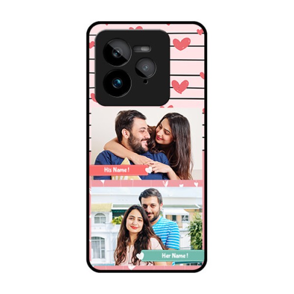 Realme GT 7 Pro Custom Glass Phone Case - Photo With Heart Design Realme GT 7 Pro Custom Glass Phone Case - Photo With Heart Design