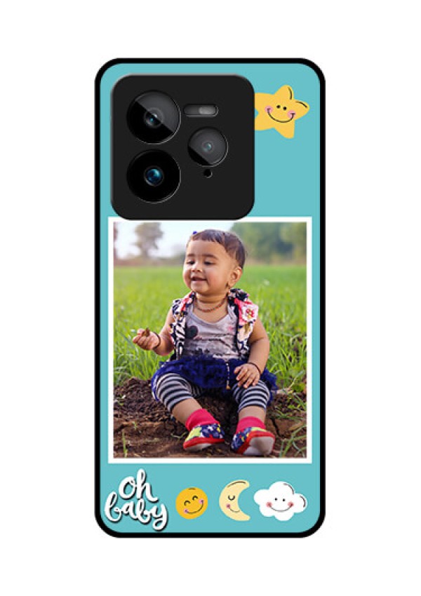 Realme GT 7 Pro Custom Glass Phone Case - Smiley Kids Stars Design