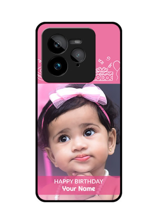 Realme GT 7 Pro Custom Glass Phone Case - With Birthday Line Art Design