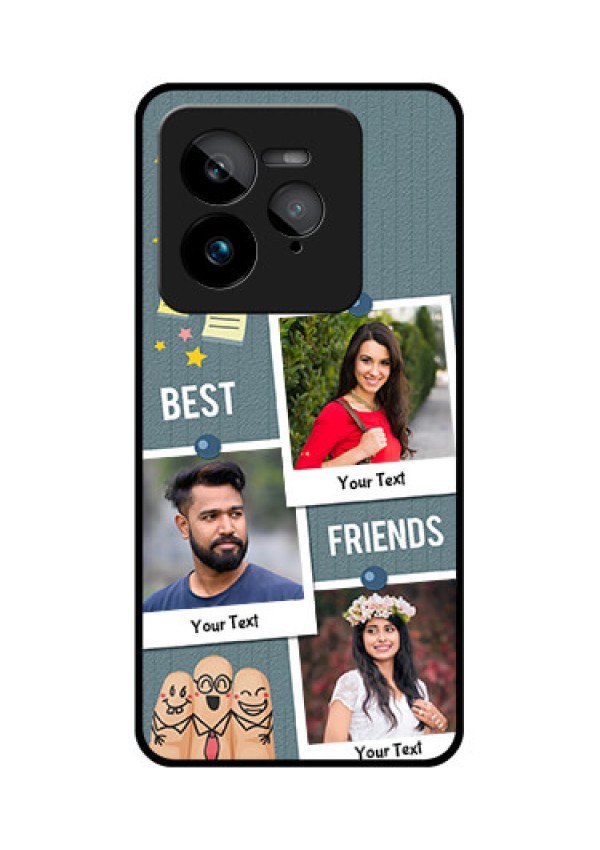 Realme GT 7 Pro Custom Glass Phone Case - Sticky Frames And Friendship Design