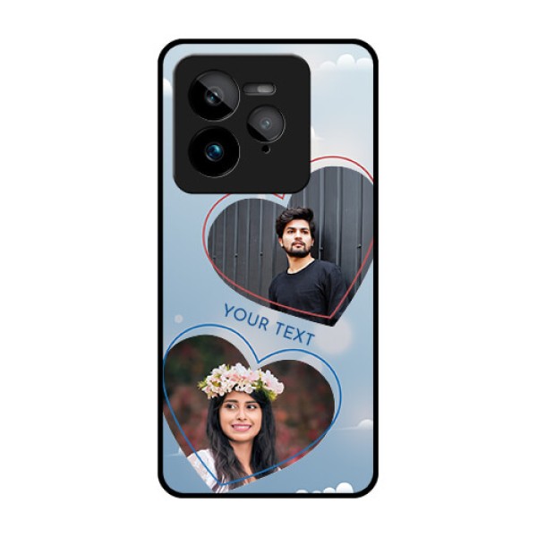 Realme GT 7 Pro Custom Glass Phone Case - Blue Color Couple Design Realme GT 7 Pro Custom Glass Phone Case - Blue Color Couple Design