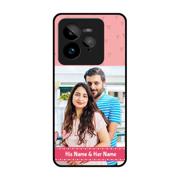 Realme GT 7 Pro Custom Glass Phone Case - Love Design Peach Color Realme GT 7 Pro Custom Glass Phone Case - Love Design Peach Color