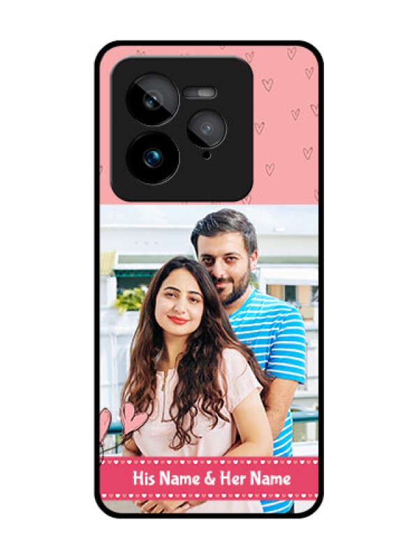 Custom Realme GT 7 Pro Custom Glass Phone Case - Love Design Peach Color