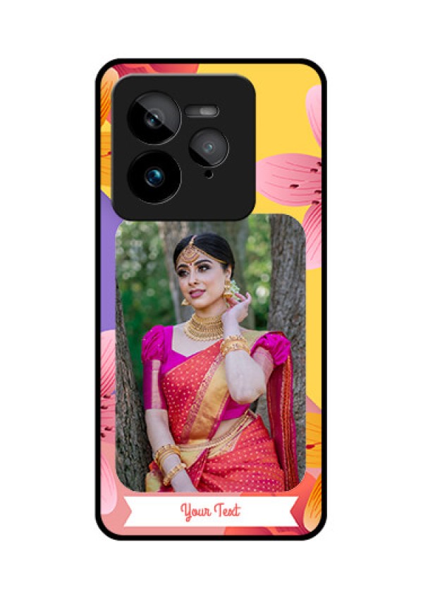 Realme GT 7 Pro Custom Glass Phone Case - 3 Image With Vintage Floral Design