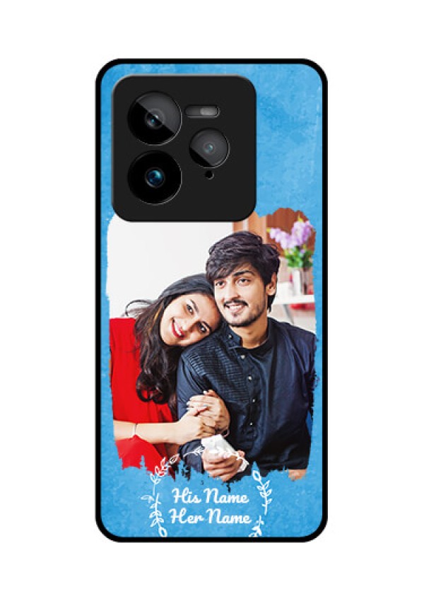 Realme Gt 7 Pro Custom Glass Phone Case - Blue Color Vintage Design