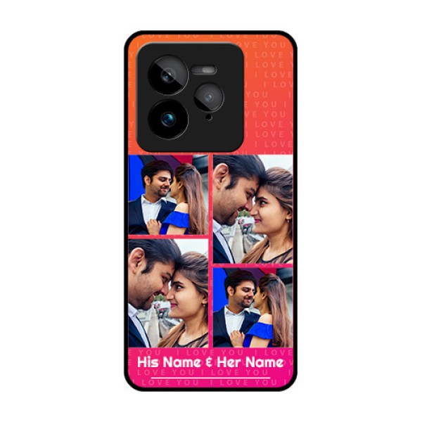 Realme GT 7 Pro Custom Glass Phone Case - I Love You Pink Design