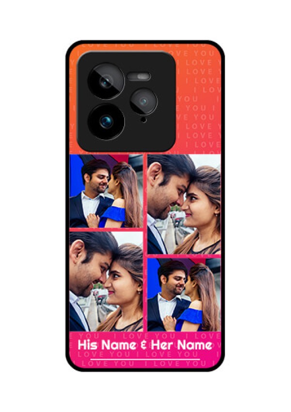 Realme GT 7 Pro Custom Glass Phone Case - I Love You Pink Design