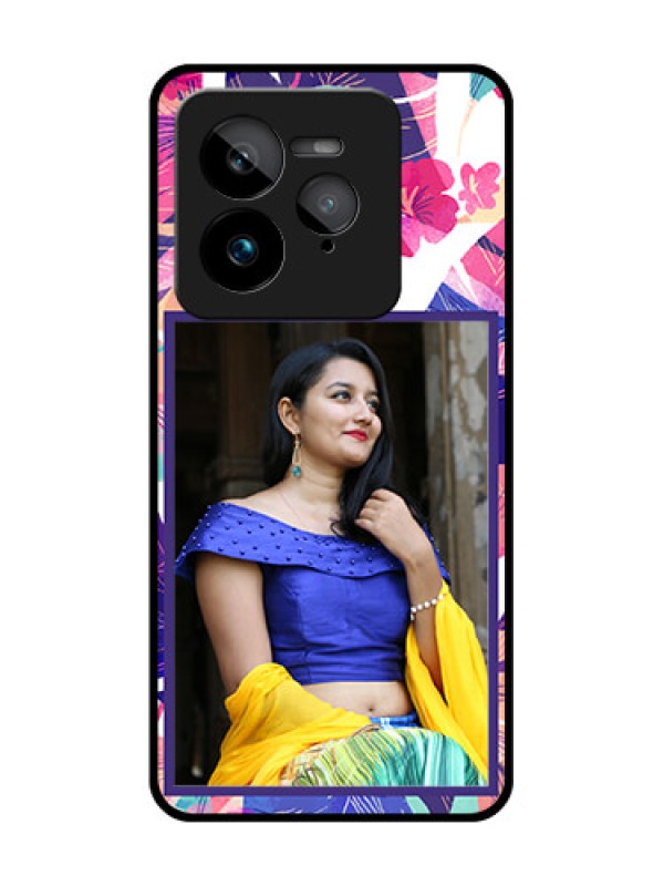 Custom Realme GT 7 Pro Custom Glass Phone Case - Abstract Floral Design
