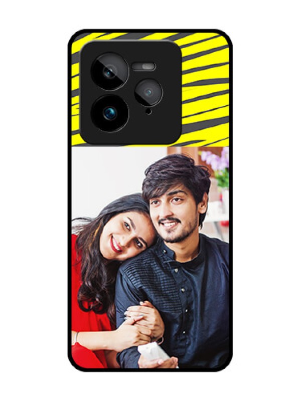 Custom Realme GT 7 Pro Custom Glass Phone Case - Yellow Abstract Design