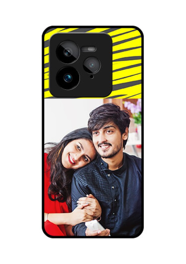 Realme GT 7 Pro Custom Glass Phone Case - Yellow Abstract Design
