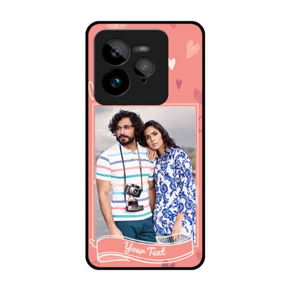Realme GT 7 Pro Custom Glass Phone Case - Love Doodle Art Design