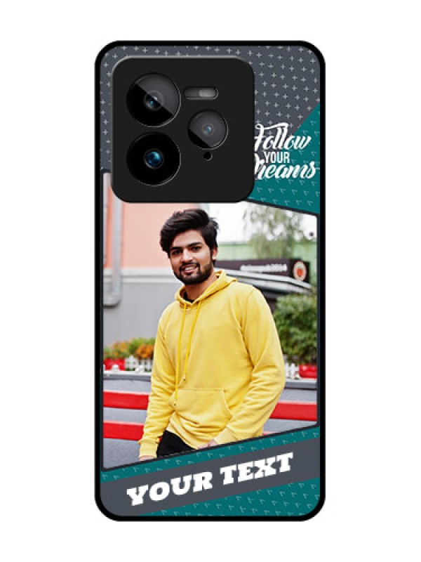 Custom Realme GT 7 Pro Custom Glass Phone Case - Background Pattern Design With Quote