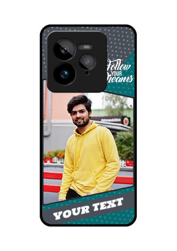 Realme GT 7 Pro Custom Glass Phone Case - Background Pattern Design With Quote
