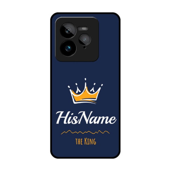 Realme GT 7 Pro Custom Glass Phone Case - King With Name Design