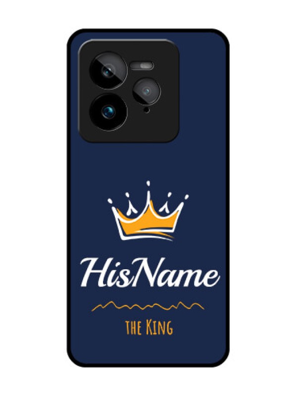 Custom Realme GT 7 Pro Custom Glass Phone Case - King With Name Design