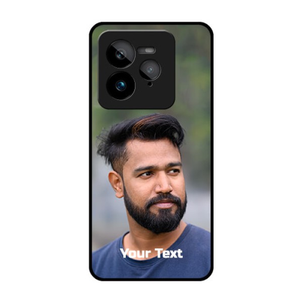 Realme GT 7 Pro Custom Glass Phone Case - Photo With Text Design