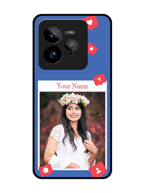 Custom Realme GT 7 Pro Custom Glass Phone Case - Like Share And Comment Design