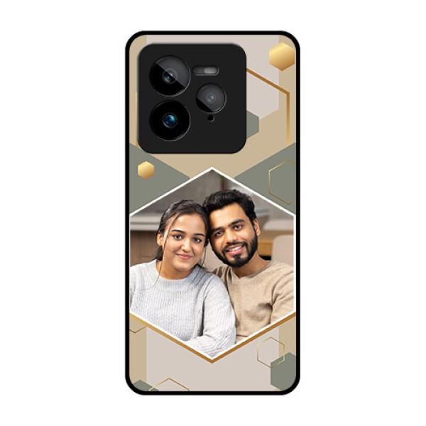 Realme GT 7 Pro Custom Glass Phone Case - Stylish Hexagon Pattern Design Realme GT 7 Pro Custom Glass Phone Case - Stylish Hexagon Pattern Design