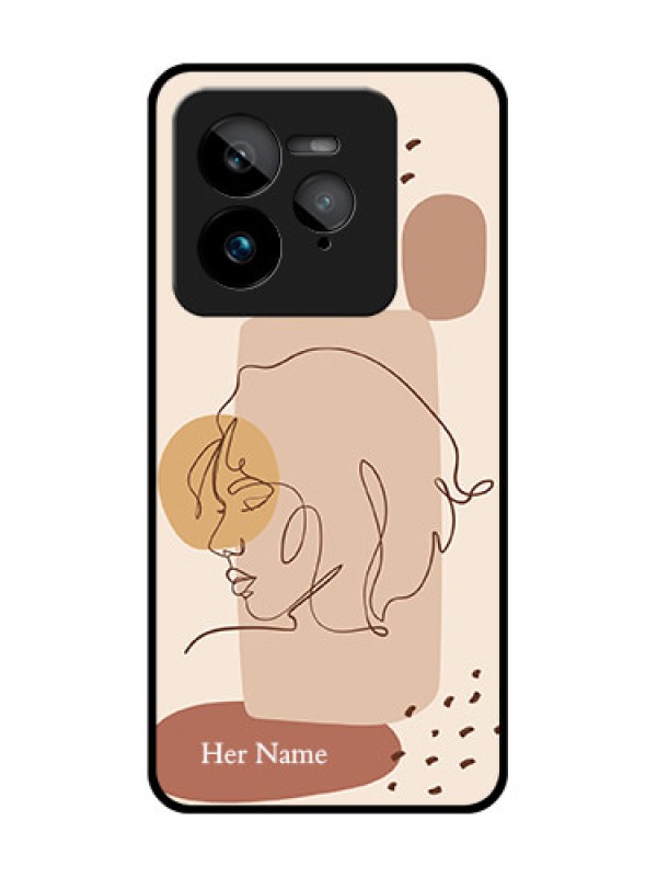 Custom Realme GT 7 Pro Custom Glass Phone Case - Calm Woman Line Art Design