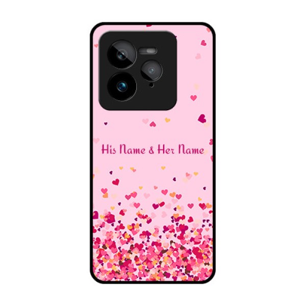 Realme GT 7 Pro Custom Glass Phone Case - Floating Hearts Design Realme GT 7 Pro Custom Glass Phone Case - Floating Hearts Design