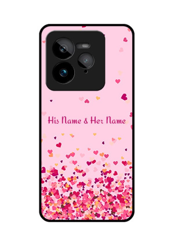 Realme GT 7 Pro Custom Glass Phone Case - Floating Hearts Design