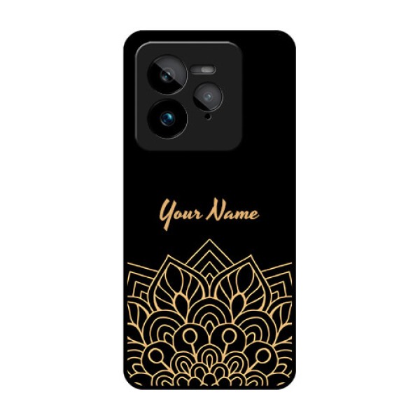 Realme GT 7 Pro Custom Glass Phone Case - Golden Mandala Design