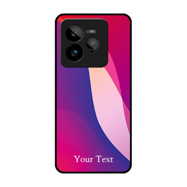 Realme GT 7 Pro Custom Glass Phone Case - Digital Abstract Overlap Design