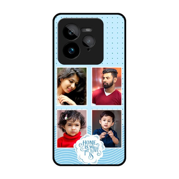 Realme GT 7 Pro Custom Glass Phone Case - Cute Love Quote With 4 Pic Upload Design Realme GT 7 Pro Custom Glass Phone Case - Cute Love Quote With 4 Pic Upload Design