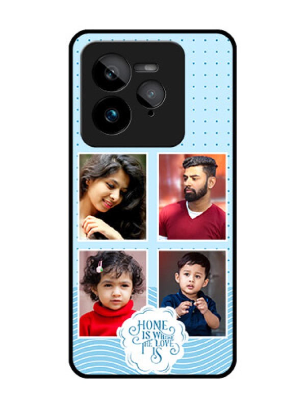 Custom Realme GT 7 Pro Custom Glass Phone Case - Cute Love Quote With 4 Pic Upload Design