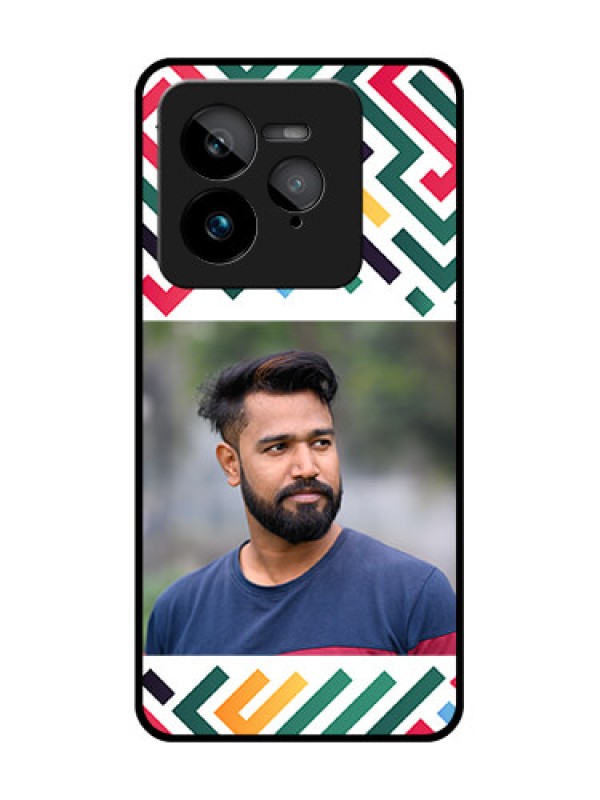 Custom Realme GT 7 Pro Custom Glass Phone Case - Colorful Maze Pattern Design