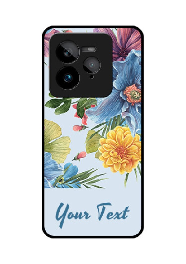 Realme GT 7 Pro Custom Glass Phone Case - Stunning Watercolored Flowers Painting Design