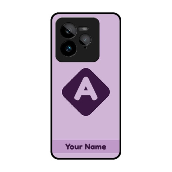 Realme GT 7 Pro Custom Glass Phone Case - Custom Letter In Curved Badge Design Realme GT 7 Pro Custom Glass Phone Case - Custom Letter In Curved Badge Design