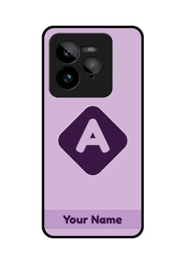 Realme GT 7 Pro Custom Glass Phone Case - Custom Letter In Curved Badge Design