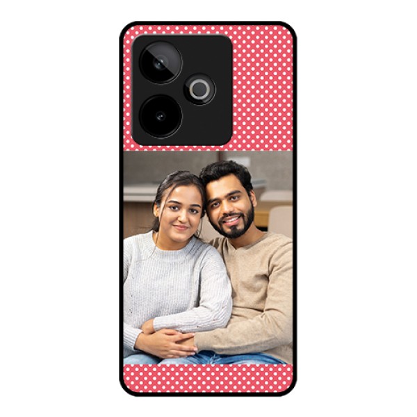 Realme GT 7T 5G Custom Glass Phone Case - White Dotted Design