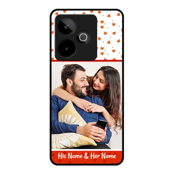 Realme GT 7T 5G Custom Glass Phone Case - Orange Love Symbol Design